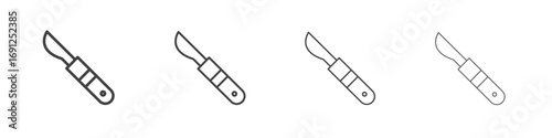 Scalpel icon simple vector line art symbol