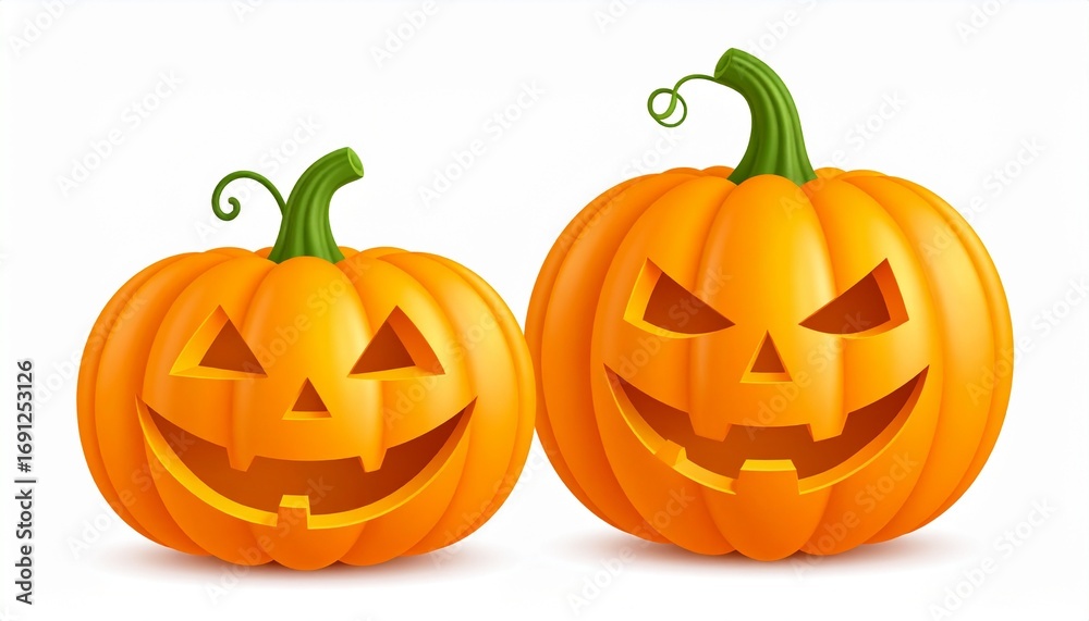 Fototapeta premium halloween pumpkin isolated on white