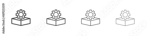 Product management icon simple vector line art symbol