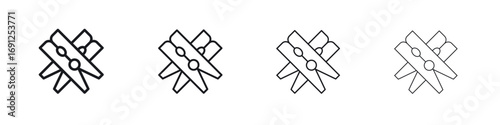 Canvastavla Peg icon simple vector line art symbol