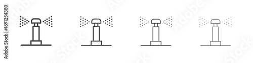 Foto Lawn sprinkler icon simple vector line art symbol