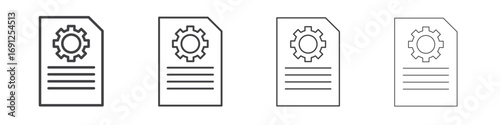 Job description icon simple vector line art symbol