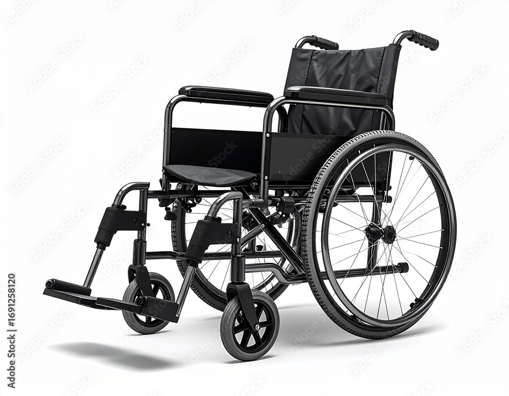 Fototapeta premium Mobility Aid A Wheelchair for Enhanced Accessibility and Independence on White Background