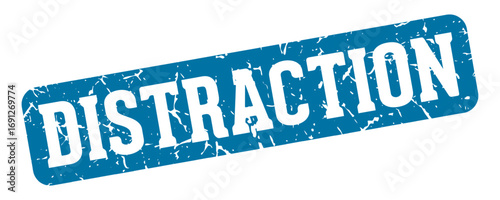 distraction rectangular sign. distraction stamp