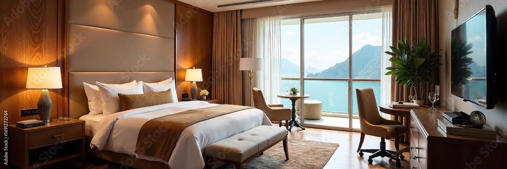 custom made wallpaper toronto digitalIndulge in opulent comfort Experience the epitome of refined elegance within this lavish hotel suite, featuring breathtaking views and exquisite amenities , bright, sofa