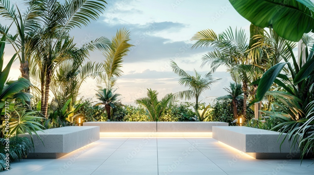 Fototapeta premium Tropical patio design