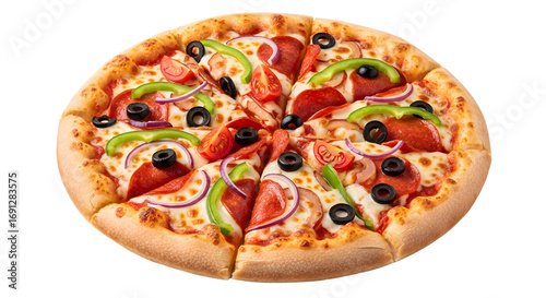 A whole red onion and several sliced rings of red onion, isolated on transparent background