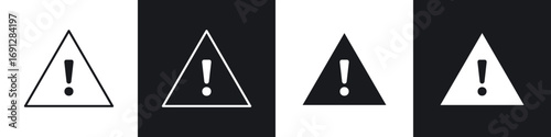 Alert icons in flat and thin stroke style