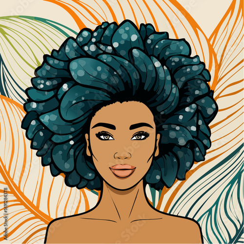 radiant rainforest bounce logo for curl spray and tropical salon branding