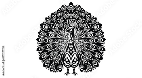 Tribal Peacock Illustration
