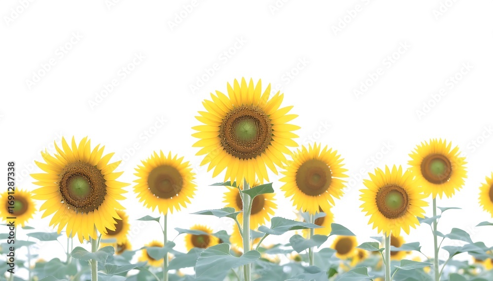 Fototapeta premium Sunflowers in a bright field