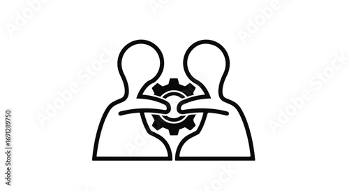 Two people collaborating and connecting through shared ideas and teamwork.