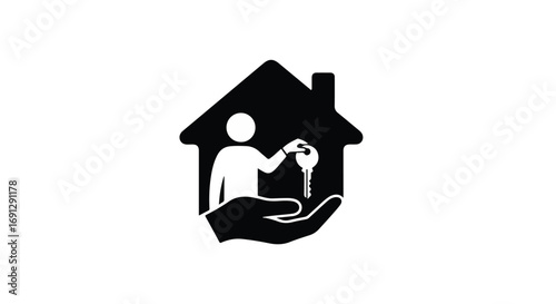 Hand offering house key, symbolizing homeownership and real estate investment.