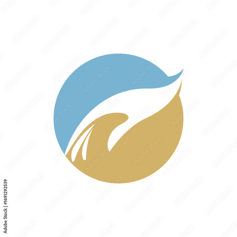 Fototapeta premium hands care abstract logo modern style