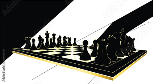 Strategic chess game set up for a decisive match on a classic board.