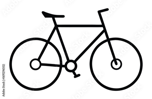 Bicycle icons isolated on transparent background. Modern and editable bicycle icon. Bicycle logo, Bicycle silhouette.