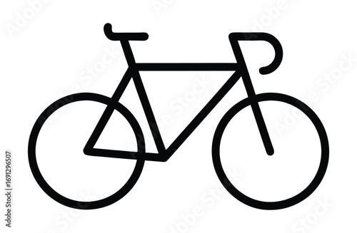 Bicycle icons isolated on transparent background. Modern and editable bicycle icon. Bicycle logo, Bicycle silhouette.