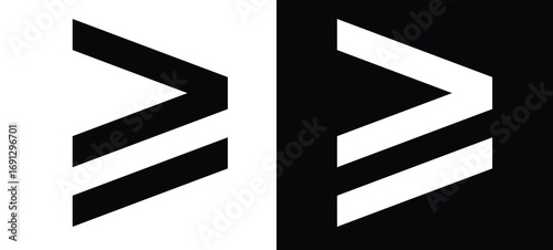 Mathematics inequality symbols. Greater than, less than, greater than or equal to and less than or equal to sign.