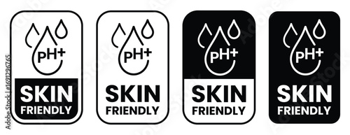 Skin friendly logo, label, badge, icon, sticker, symbol, emblem, stamp, green, line, flat vector, isolated illustration. Cholesterol Free label for product packaging design