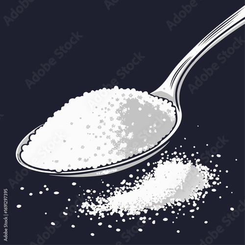 Spoonful of White Granulated Sugar