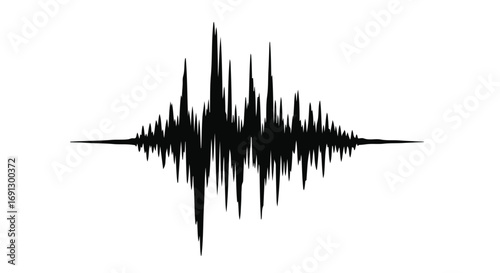 Dynamic sound wave visualization representing audio or music