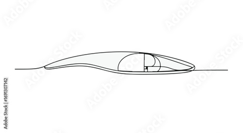 Abstract aerodynamic shape with golden ratio proportions, suggesting innovation and design.