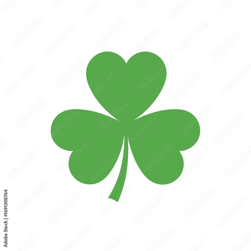 Simple Green Shamrock Illustration for St. Patrick's Day Simple Green Shamrock Illustration for St. Patrick's Day
