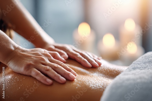 Wallpaper Mural A soothing back massage with essential oils creating a tranquil spa experience. Torontodigital.ca