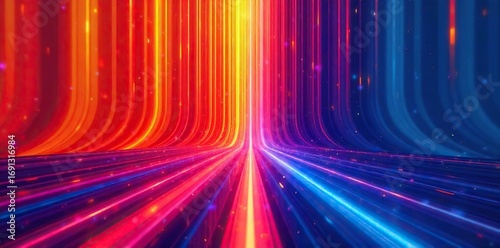 Dynamic lines of vibrant color ascend dramatically, creating a powerful vertical composition Ideal for modern design, architecture, and abstract art projects , vertical, impact