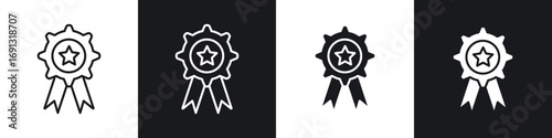 Award icon symbol collection on white background.