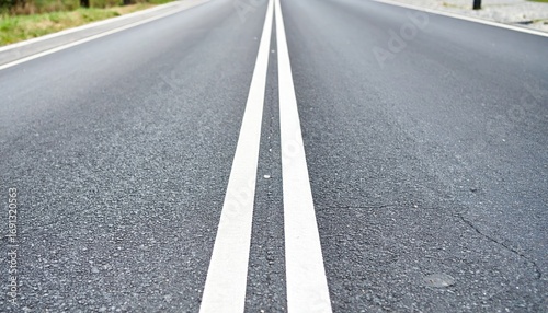 Wallpaper Mural Asphalt Roadway with Central White Lines under Bright Sunlight Torontodigital.ca