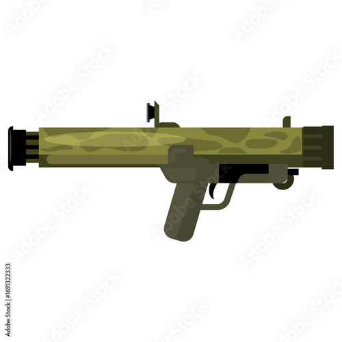Illustration of a military weapon for combat and defense purposes