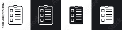 Assignment icon symbol collection on white background.