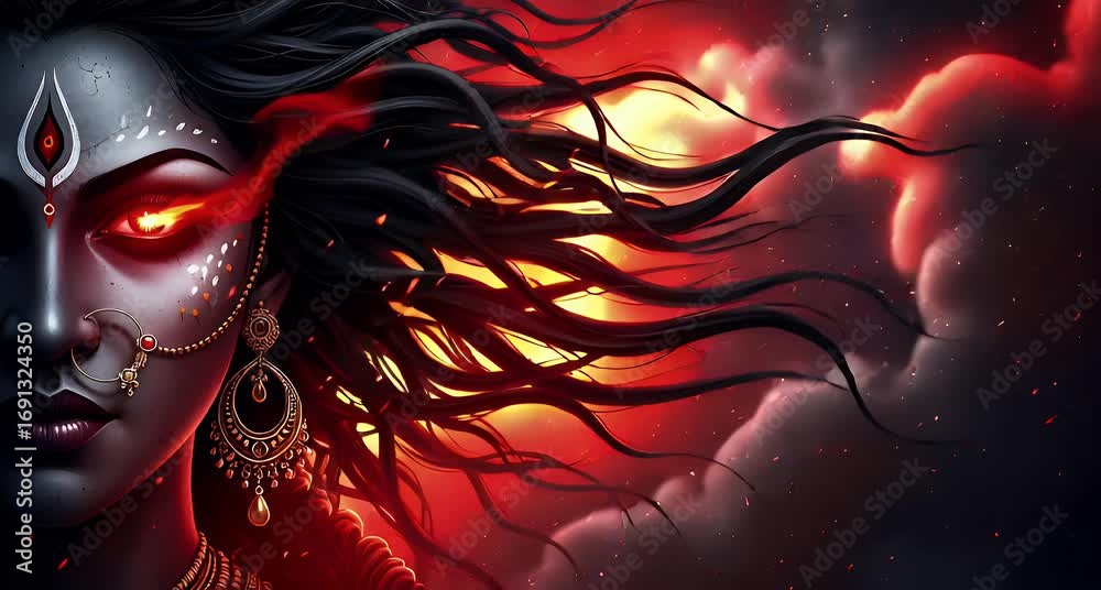 Kalaratri, Avatar of Durga Maa, Happy Dasara 2025, Navratri series ...