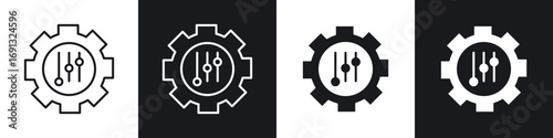Fotografía Mass customization icon symbol collection on white background.