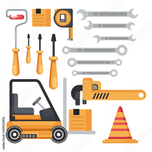 Essential Tools and Equipment for Logistics and Construction Set