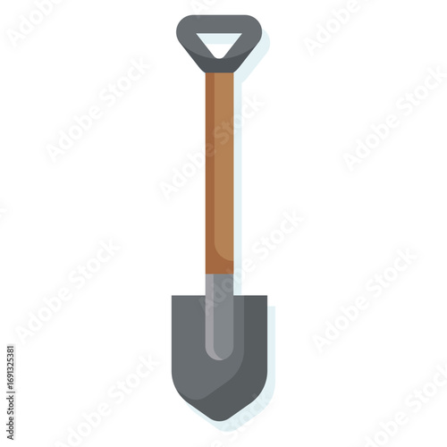 Simple and versatile garden shovel vector illustration for various digging and landscaping tasks
