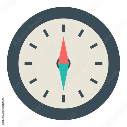 Minimalist compass symbol representing guidance, journey, and adventure