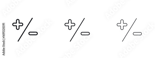 Tableau sur toile Plus minus icon vector Logo Designs - Stock vectors.