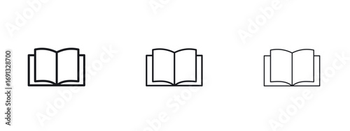 Photos open book icon vector Logo Designs - Stock vectors.