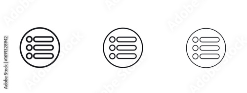 Menu list button icon vector Logo Designs - Stock vectors.