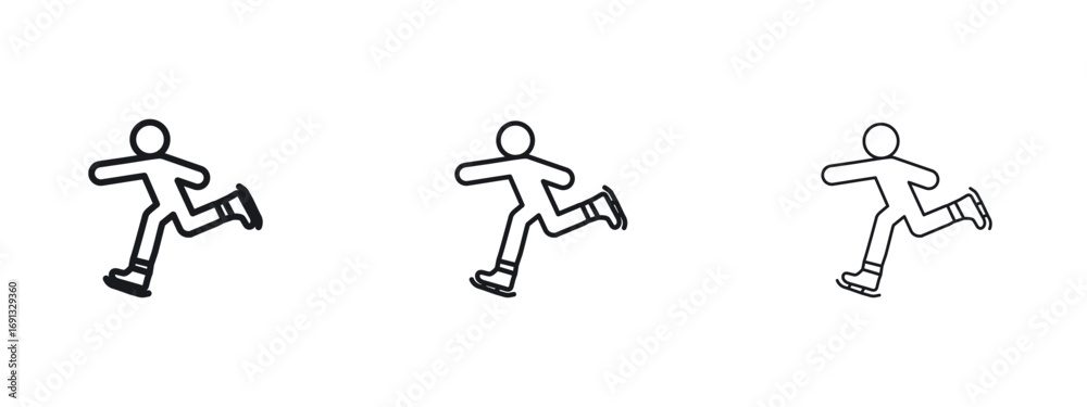 Fototapeta premium Ice skate icon vector Logo Designs - Stock vectors.