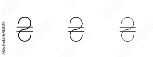 Hryvnia icon vector Logo Designs - Stock vectors.