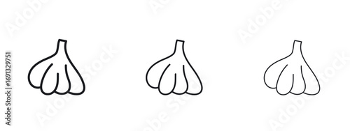 Garlic icon vector Logo Designs - Stock vectors.