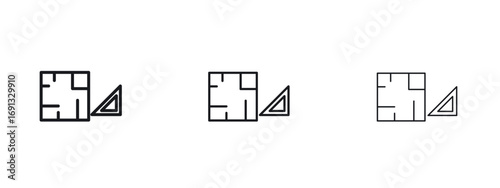 Floor plan icon vector Logo Designs - Stock vectors.