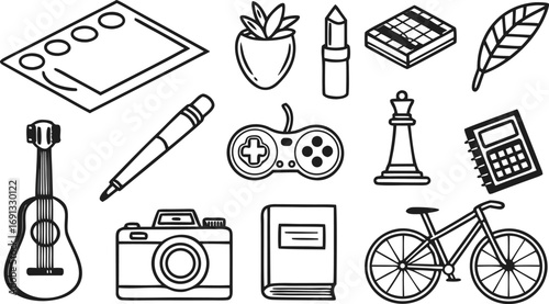 Creative Hobby Doodles Vector