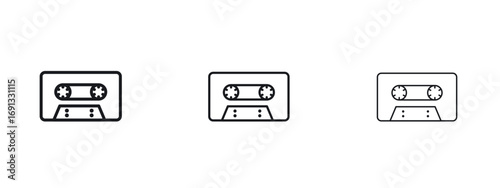 Cassette tape icon vector Logo Designs - Stock vectors.