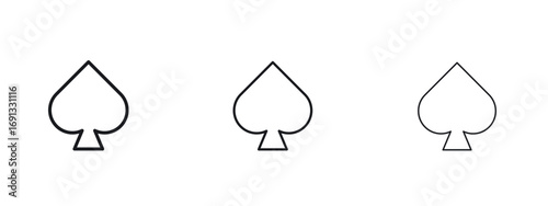 Card-spade icon vector Logo Designs - Stock vectors.