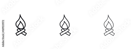 Campfire icon vector Logo Designs - Stock vectors.