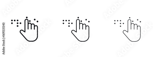 Braille icon vector Logo Designs - Stock vectors.